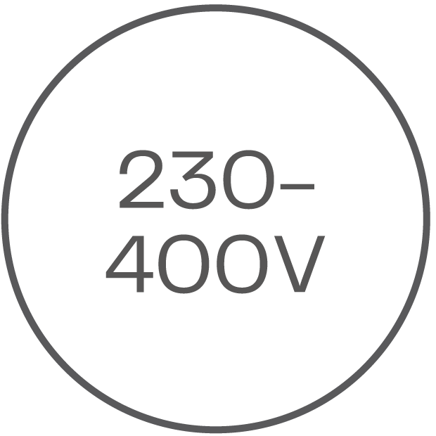 
Betriebs­spannung von 230-400V