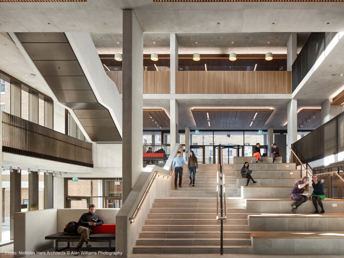 UCL Student Centre Interior Atrium Credited