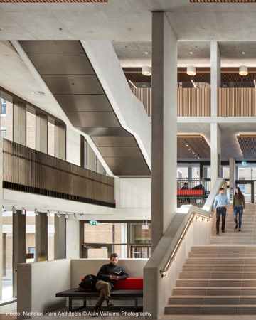 UCL Student Centre Interior Atrium Credited